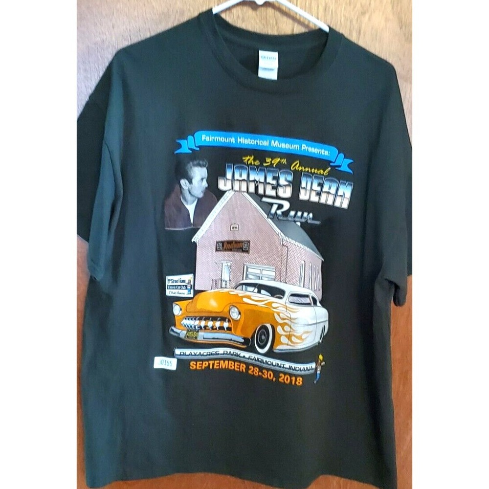 James Dean ‎ TShirt 2018 Annual Car Show Fairmount Green SIZE XL UNWORN